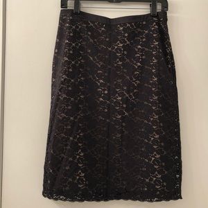 The Limited Sz S Black Lace Skirt-NWT
